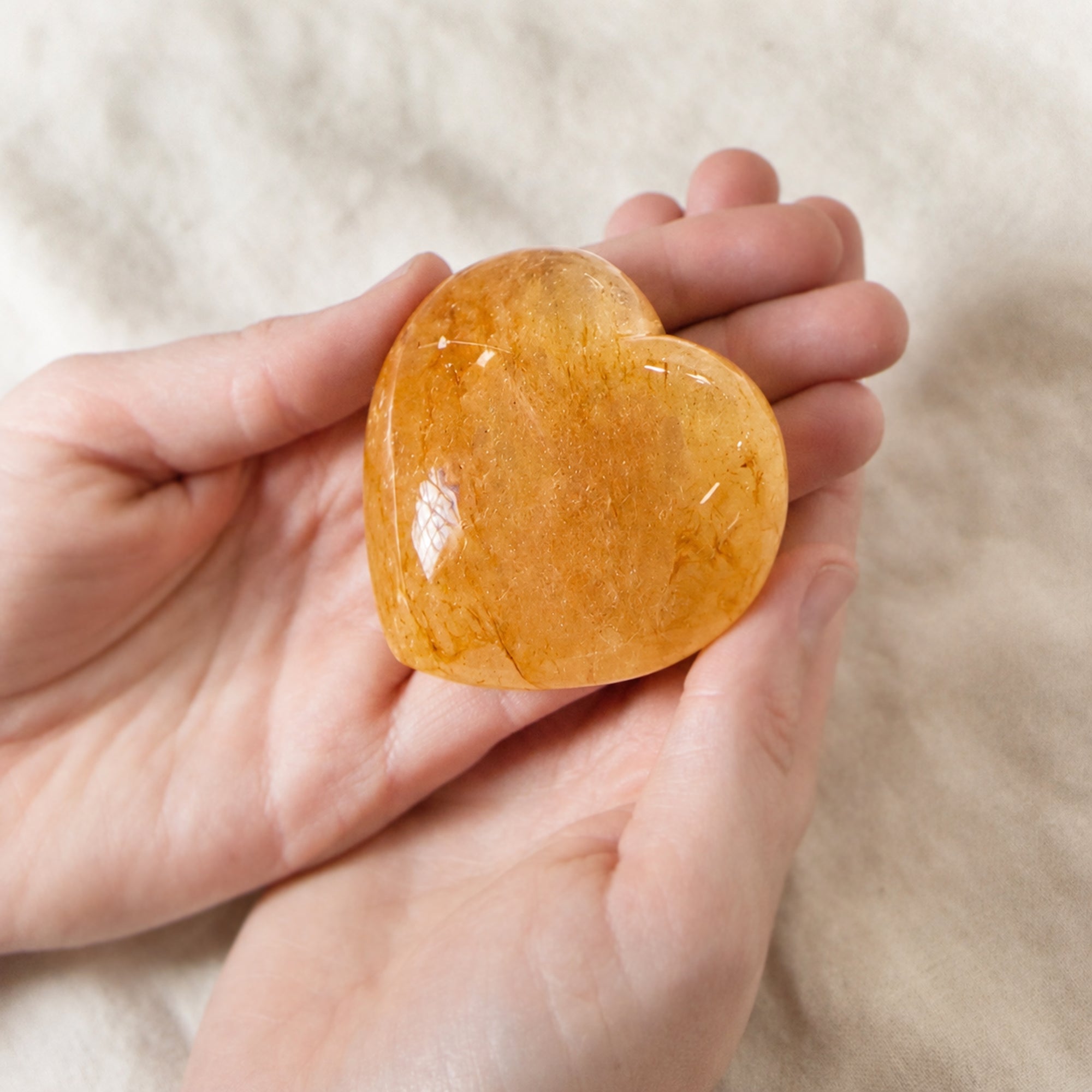 Golden Healer Quartz Heart - 1 of a Kind