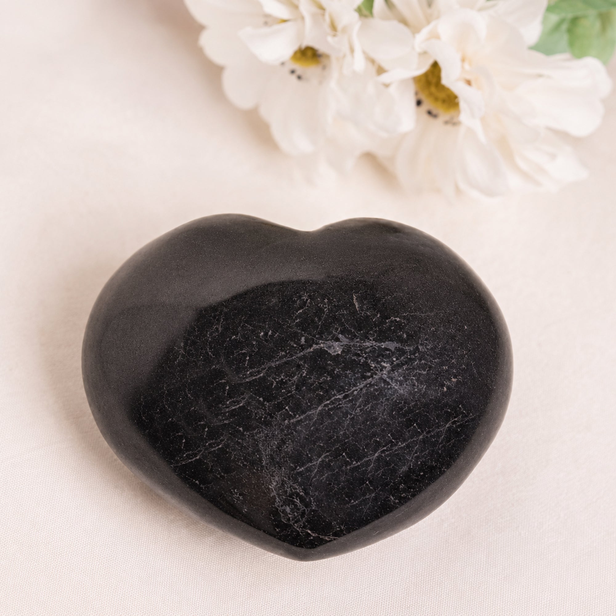 Black Tourmaline Heart - 1 of a Kind - AAA Premium Quality