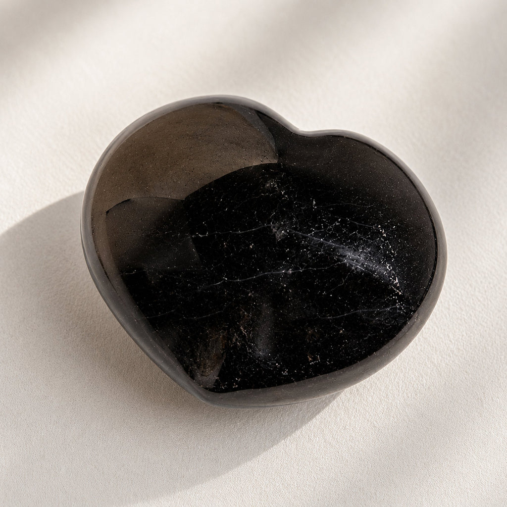 Black Tourmaline Heart - 1 of a Kind - AAA Premium Quality