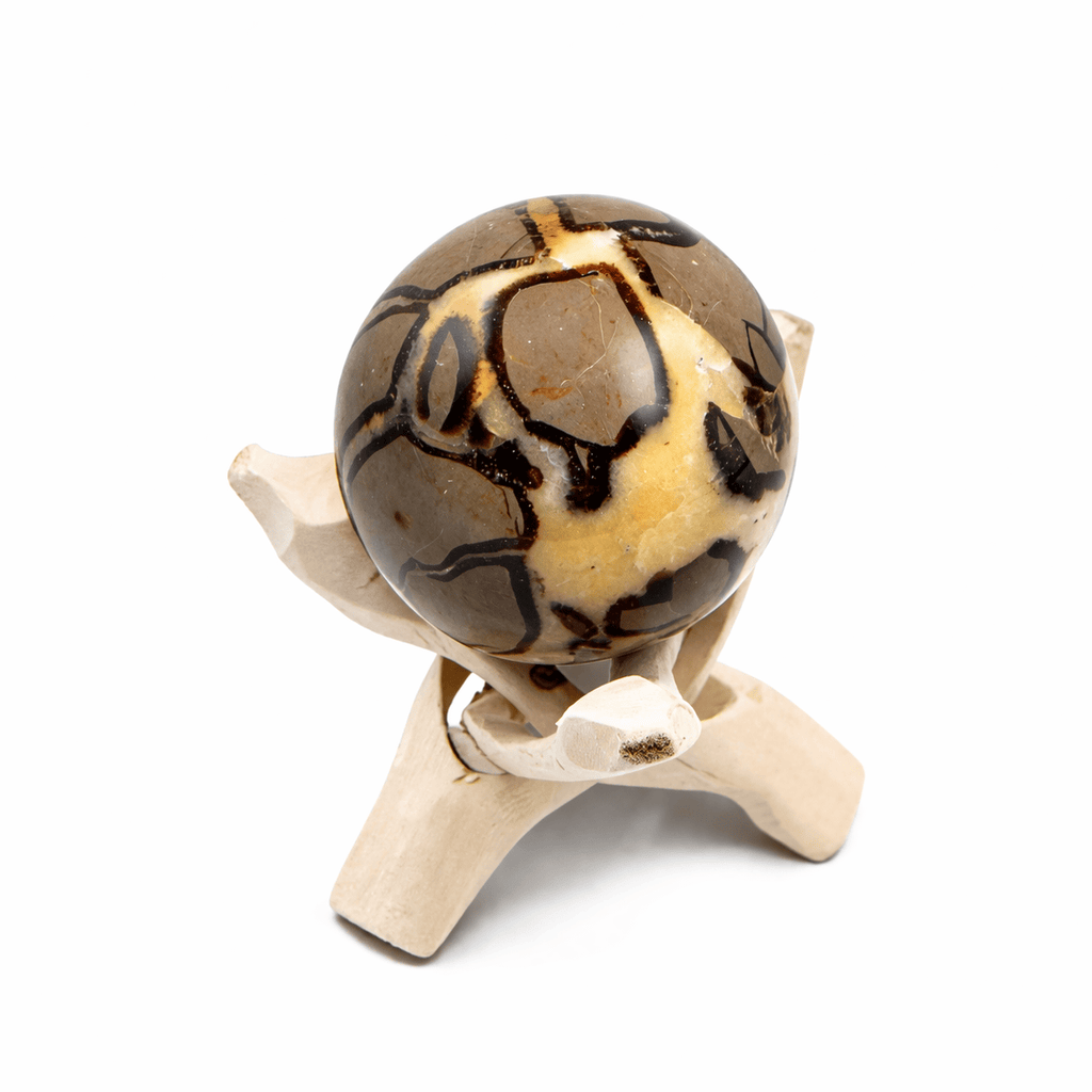 Rare Black Septarian Sphere - 1 of a Kind