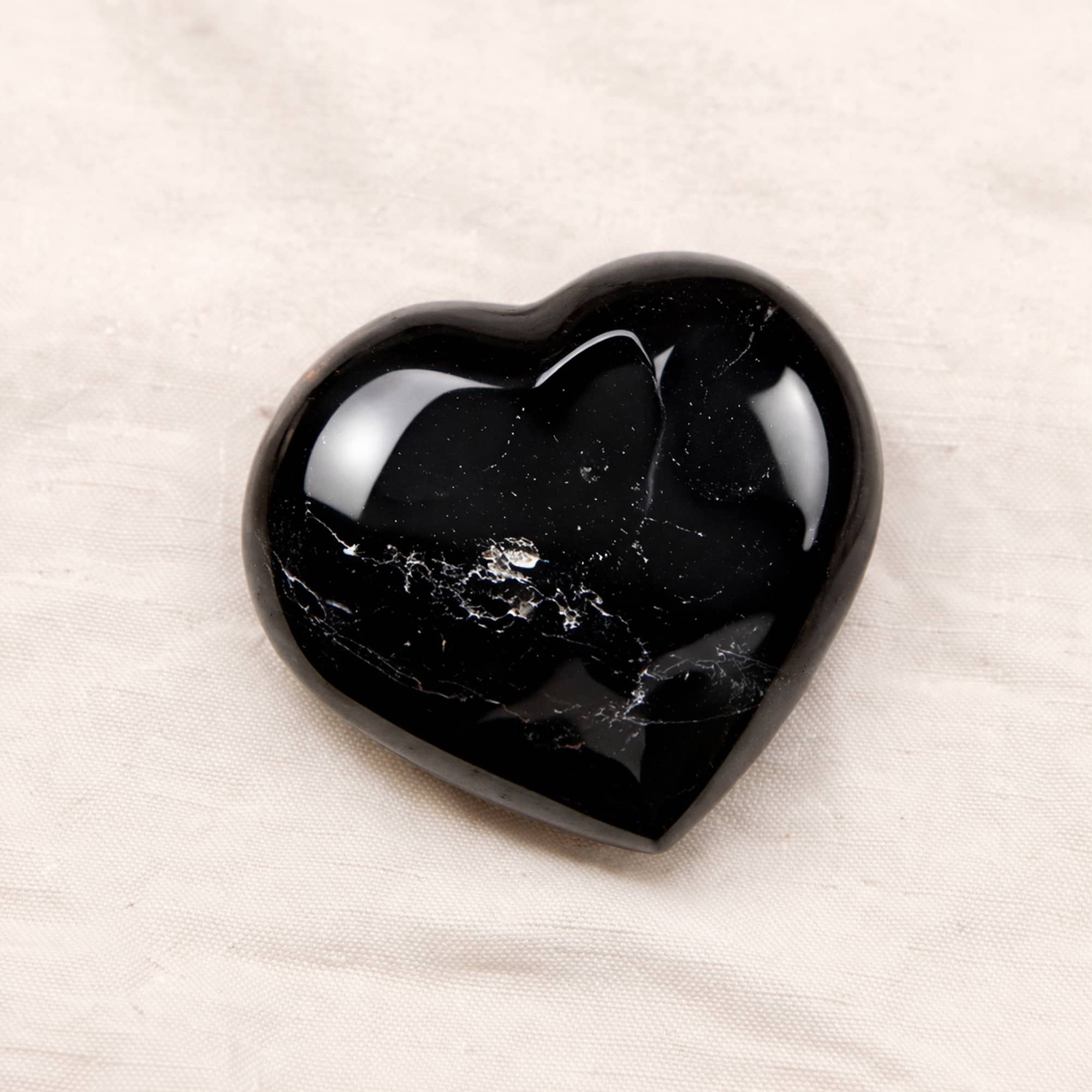 Black Tourmaline Heart - 1 of a Kind - AAA Premium Quality