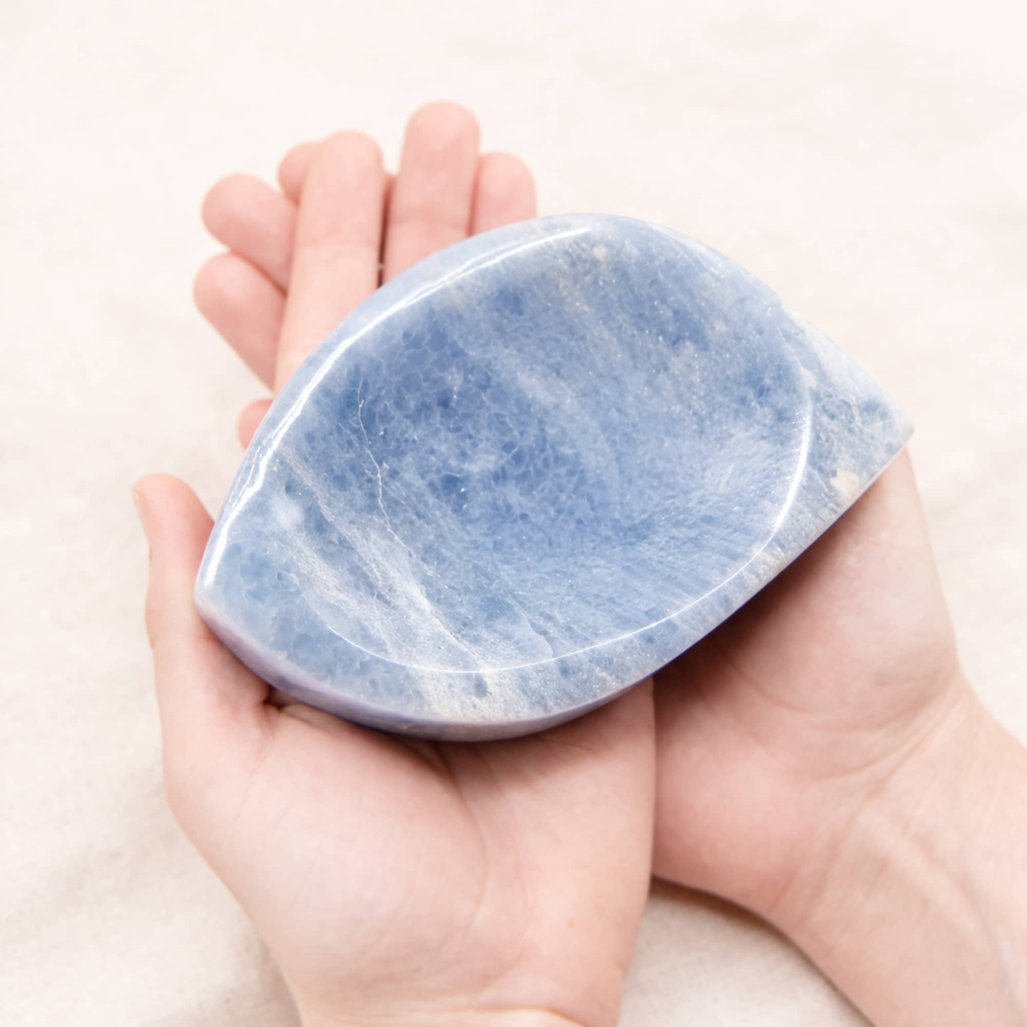 Blue Calcite Freeform Crystal Bowls - 1 of a Kind