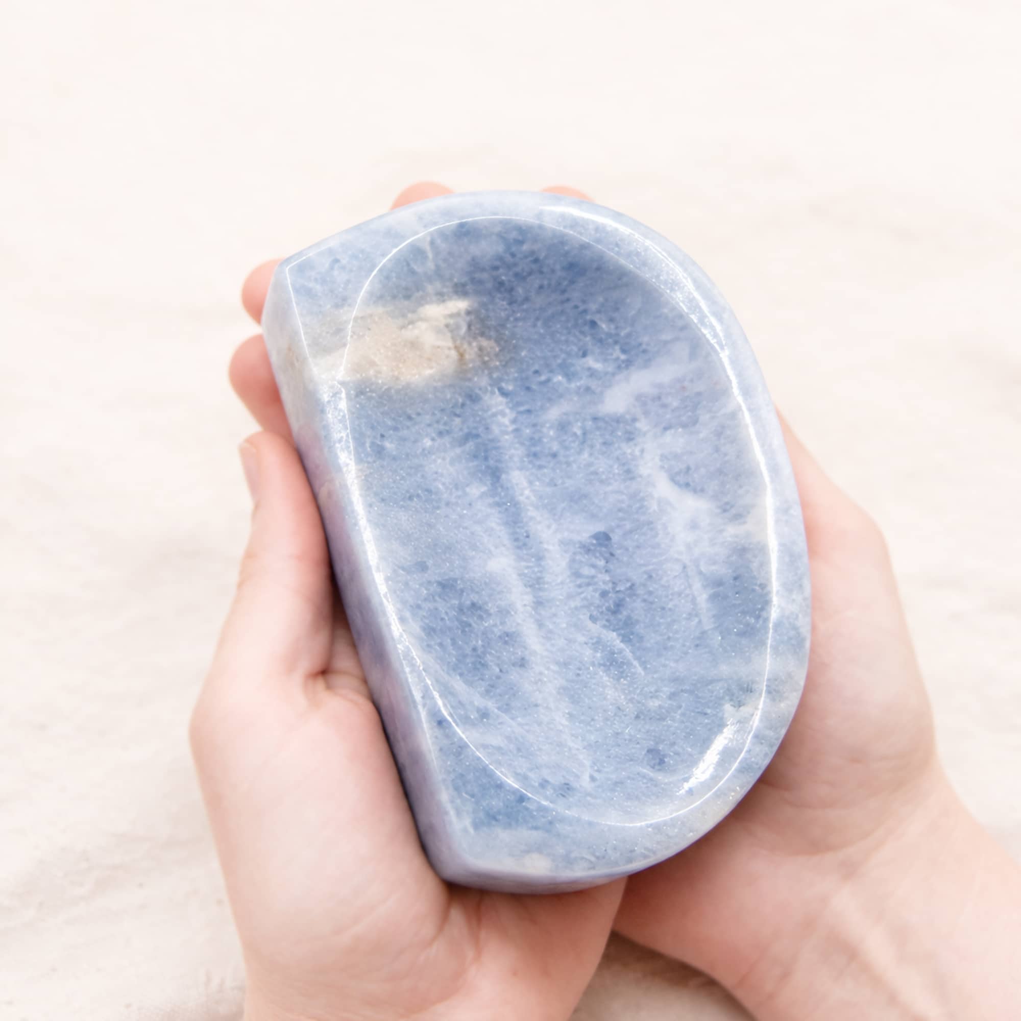 Blue Calcite Freeform Crystal Bowls - 1 of a Kind