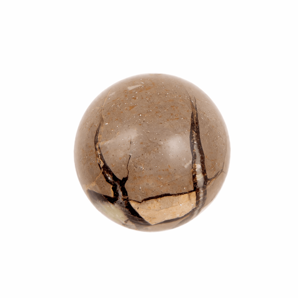 Rare Black Septarian Sphere - 1 of a Kind