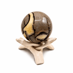 Rare Black Septarian Sphere - 1 of a Kind
