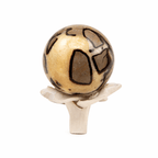 Rare Black Septarian Sphere - 1 of a Kind