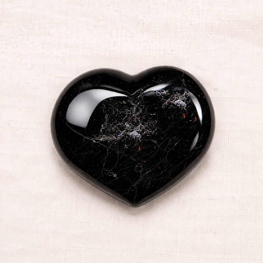 Black Tourmaline Heart - 1 of a Kind - AAA Premium Quality
