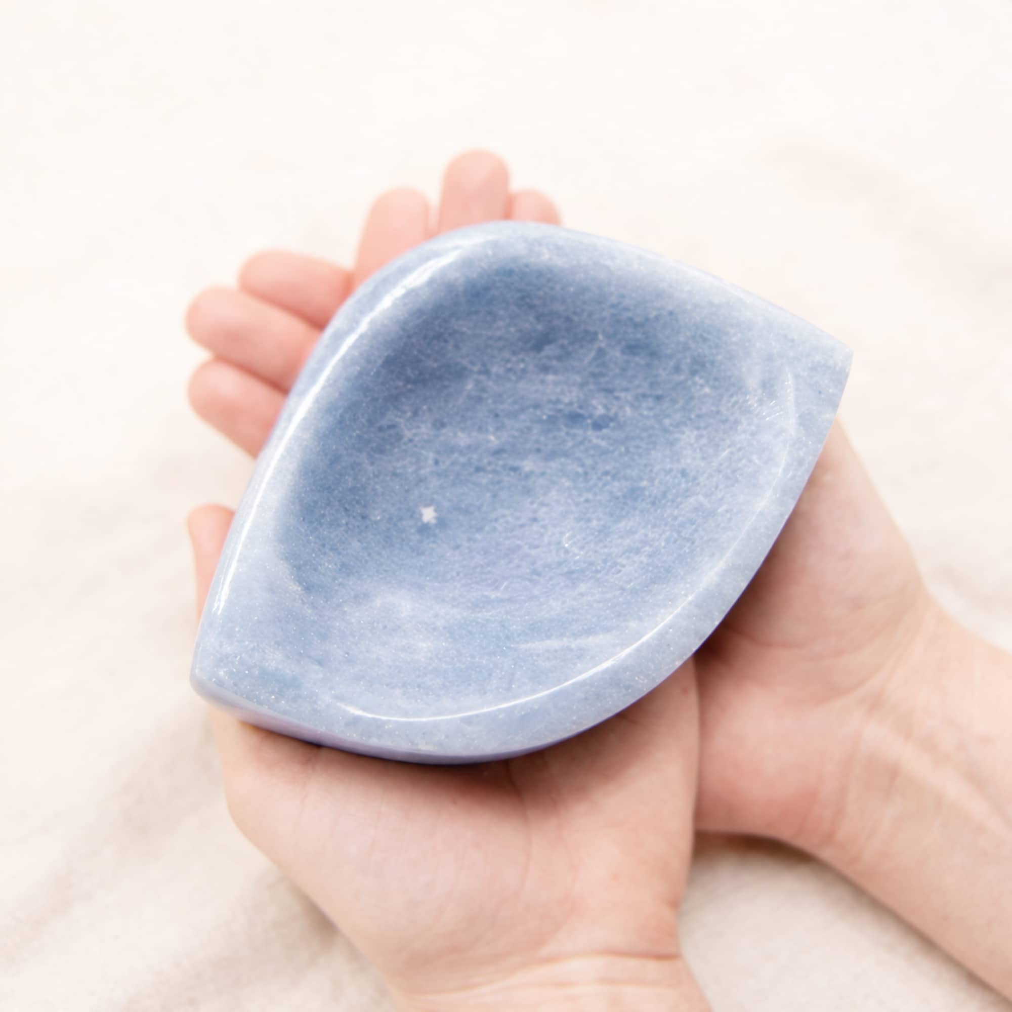 Blue Calcite Freeform Crystal Bowls - 1 of a Kind