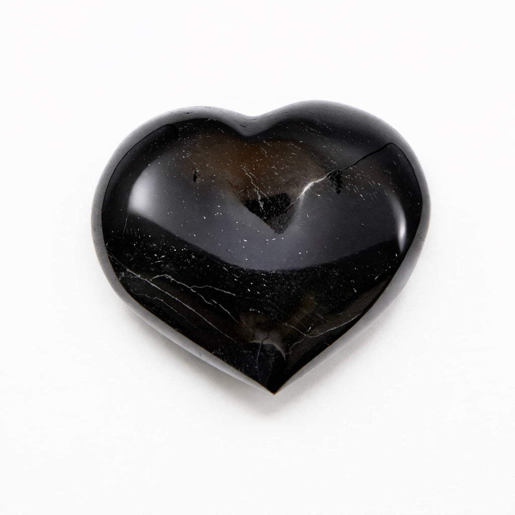 Black Tourmaline Heart - 1 of a Kind - AAA Premium Quality