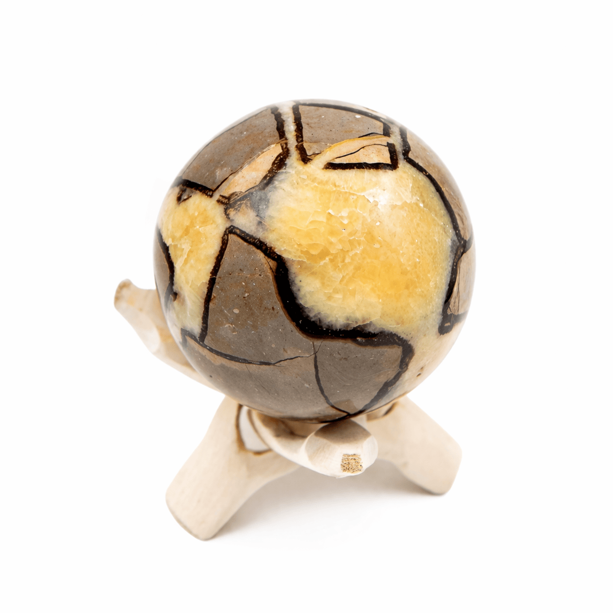 Rare Black Septarian Sphere - 1 of a Kind