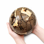 Rare Black Septarian Sphere - 1 of a Kind