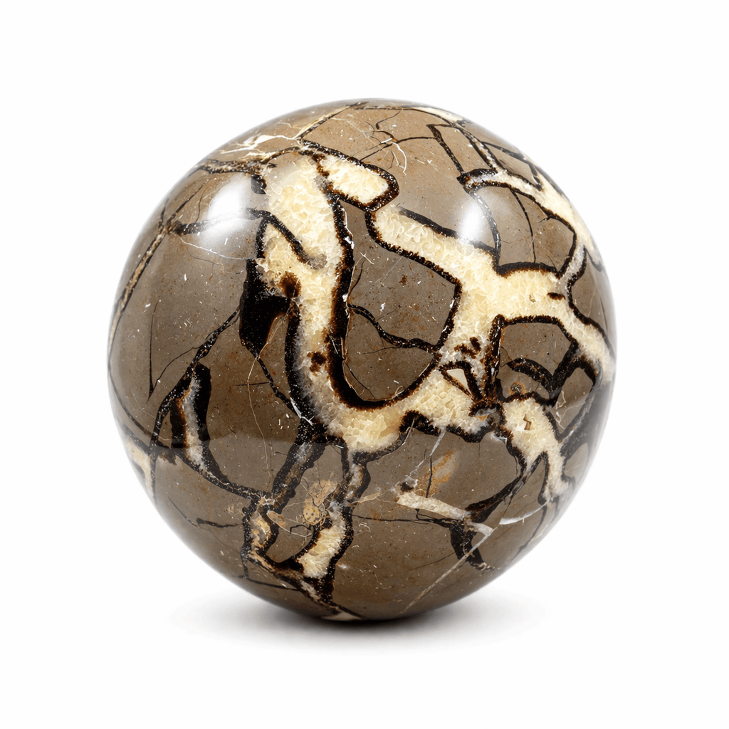 Rare Black Septarian Sphere - 1 of a Kind