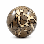 Rare Black Septarian Sphere - 1 of a Kind