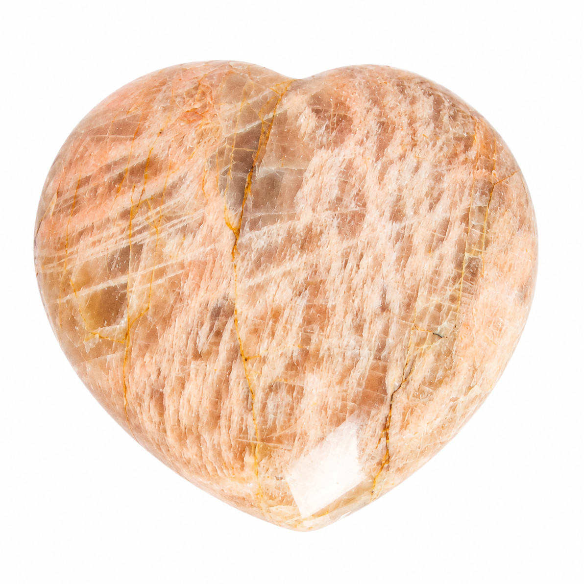 Peach Moonstone Heart - 1 of a Kind