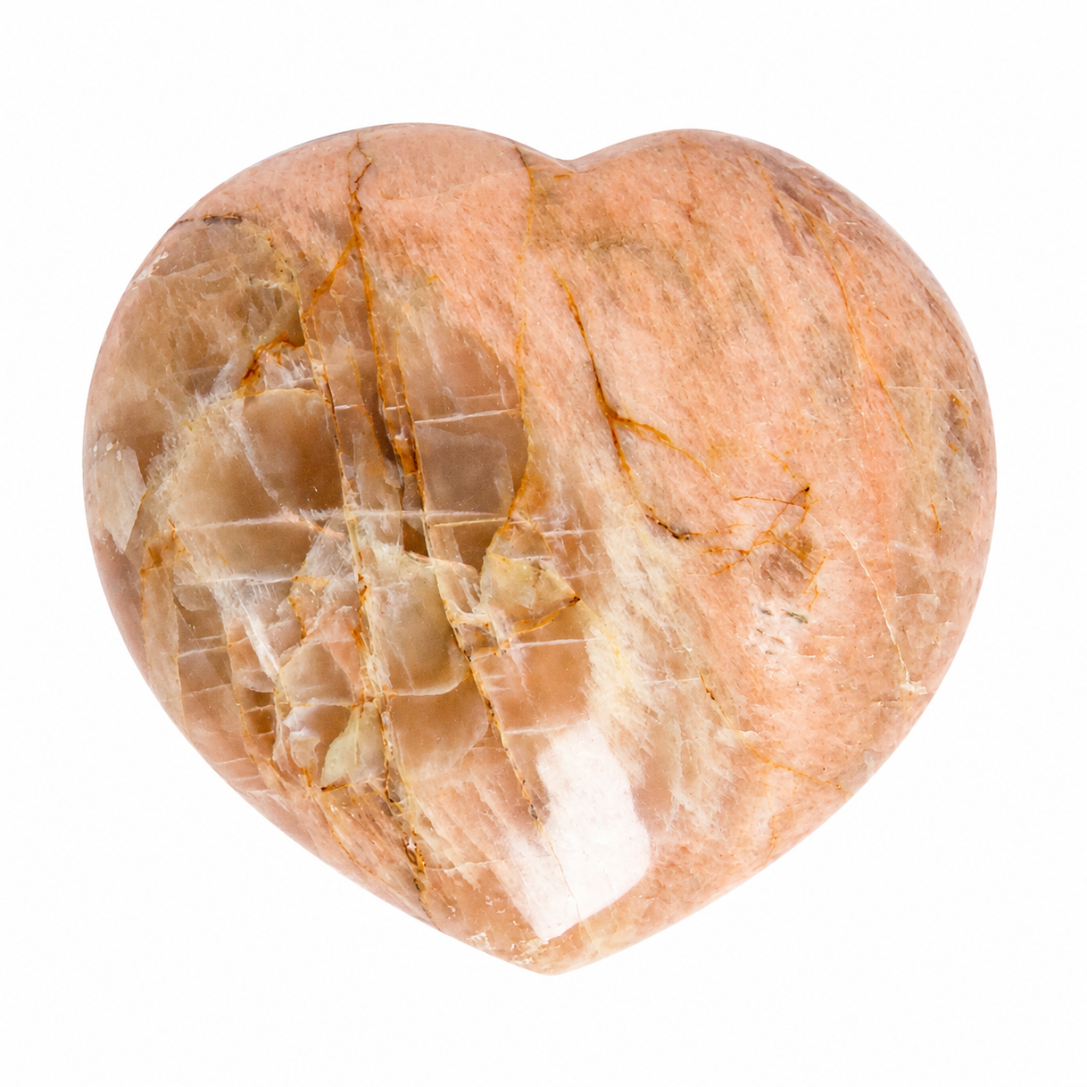 Peach Moonstone Heart - 1 of a Kind