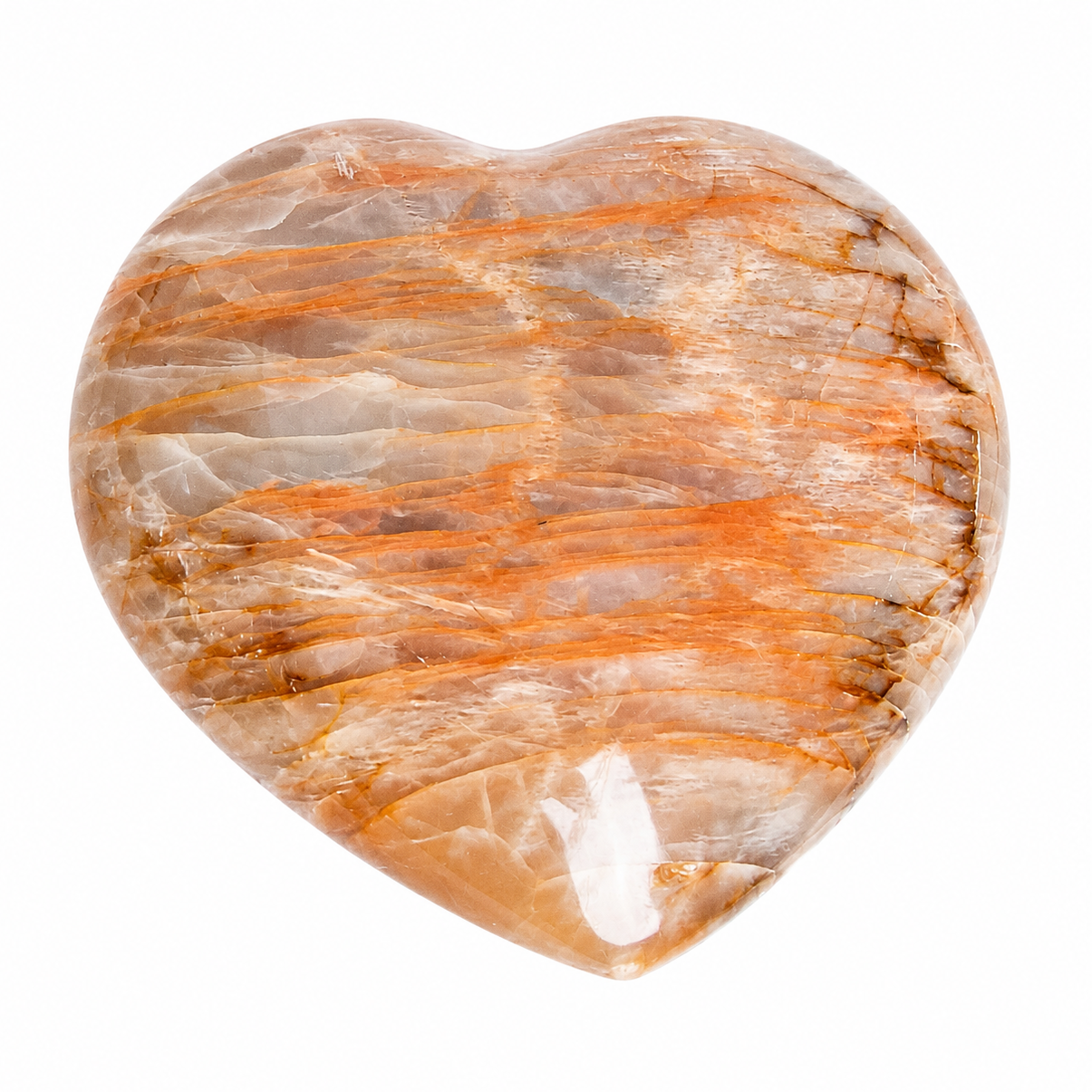 Peach Moonstone Heart - 1 of a Kind