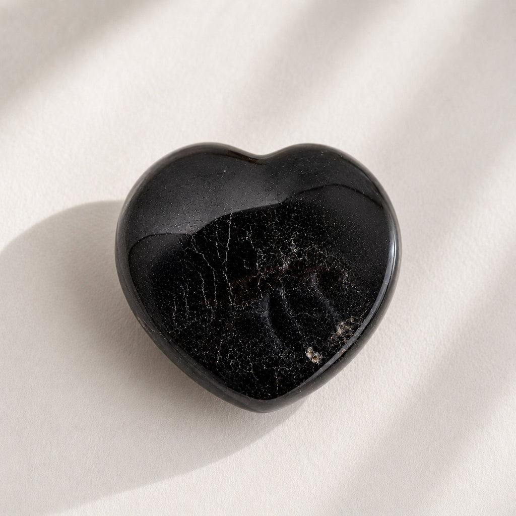 Black Tourmaline Heart - 1 of a Kind - AAA Premium Quality