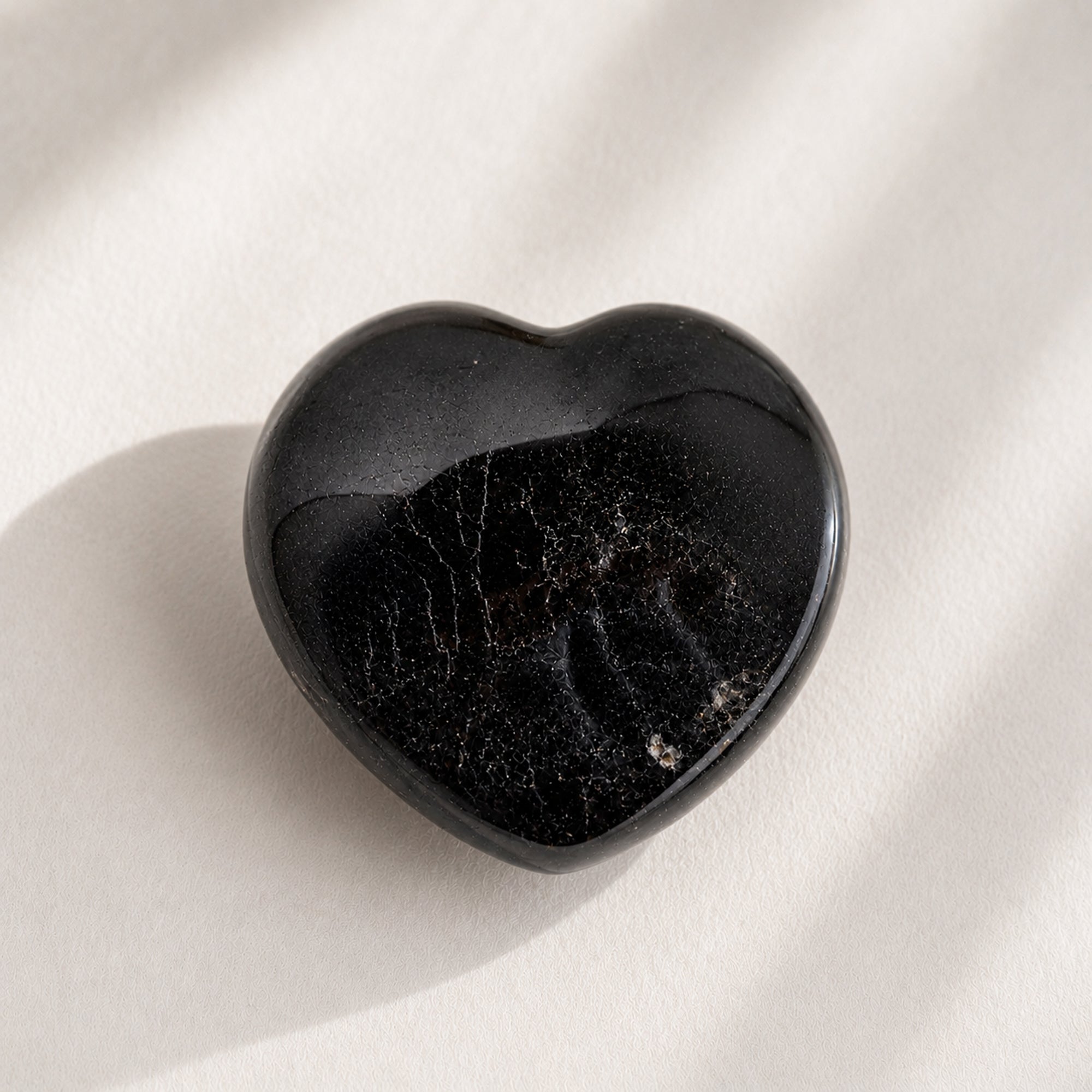 Black Tourmaline Heart - 1 of a Kind - AAA Premium Quality