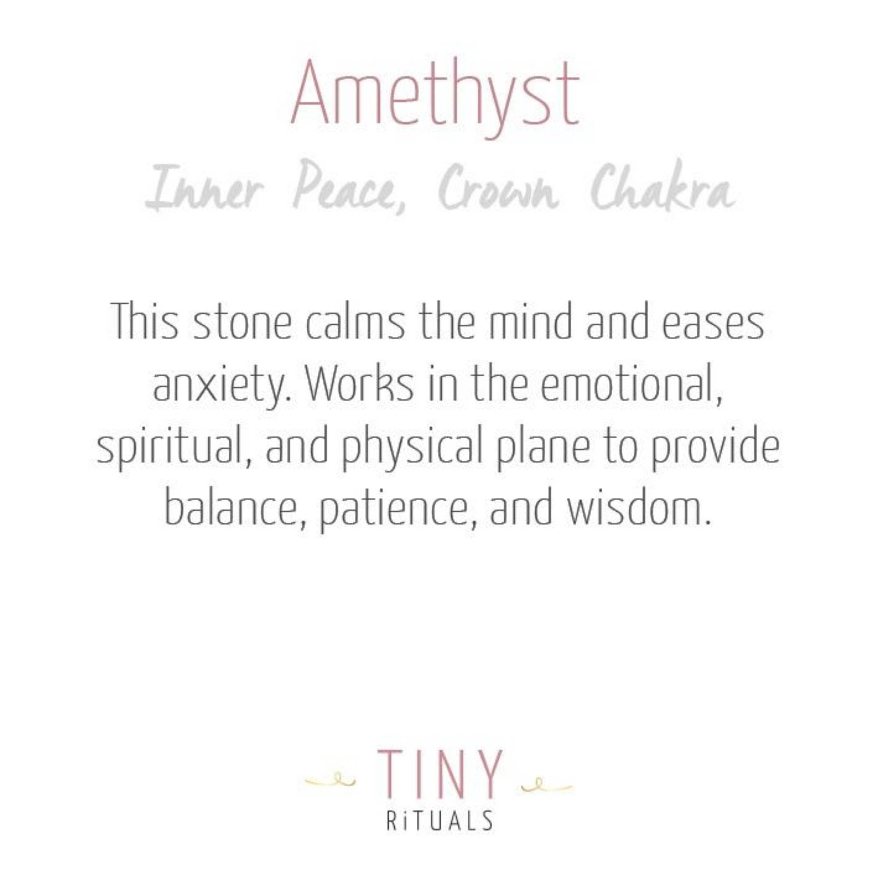Amethyst Worry Stone