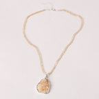 Citrine Druzy Pendant Necklace