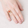 Lotus Gemstone Ring