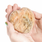 Peach Moonstone Heart - 1 of a Kind