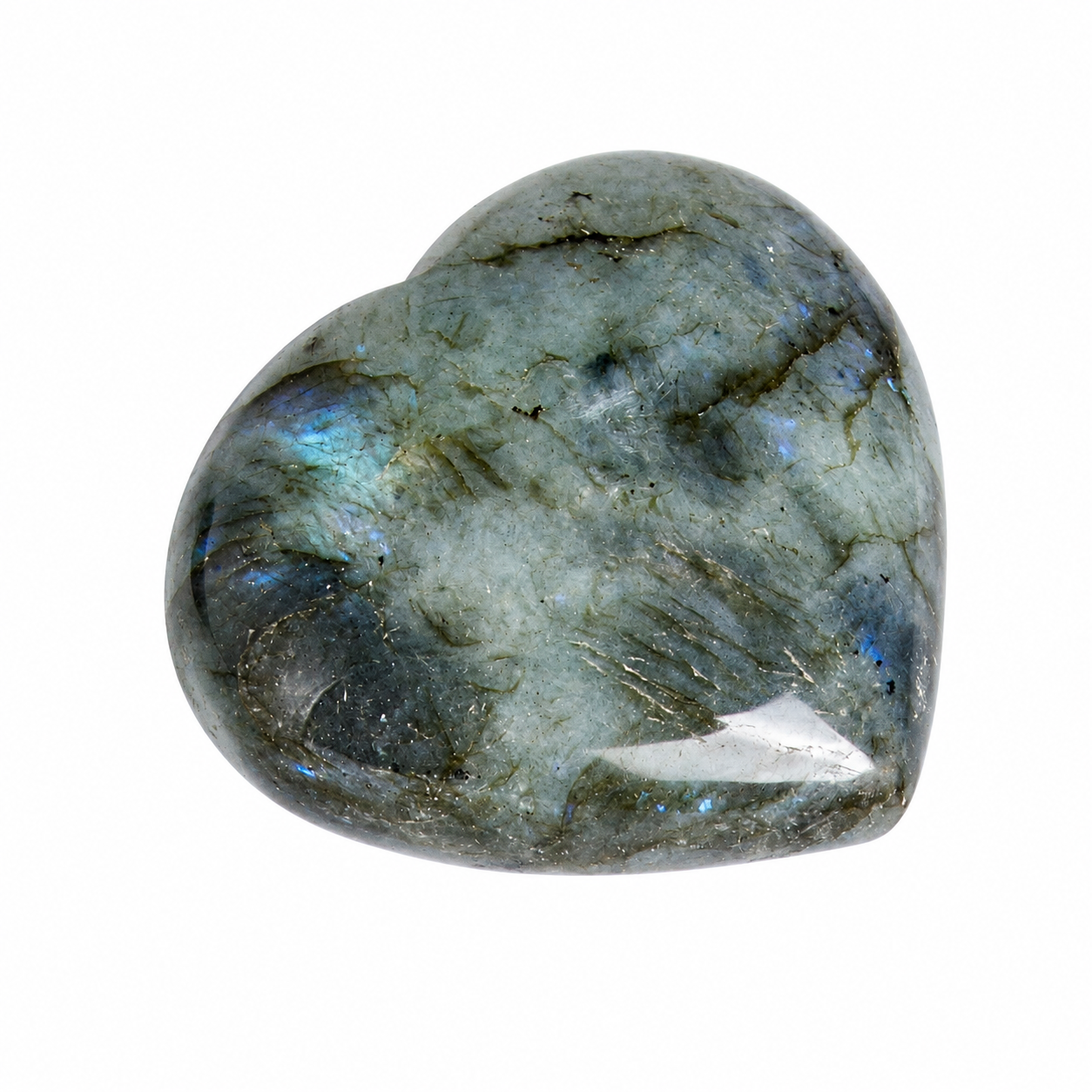 Labradorite Blue Flame Heart