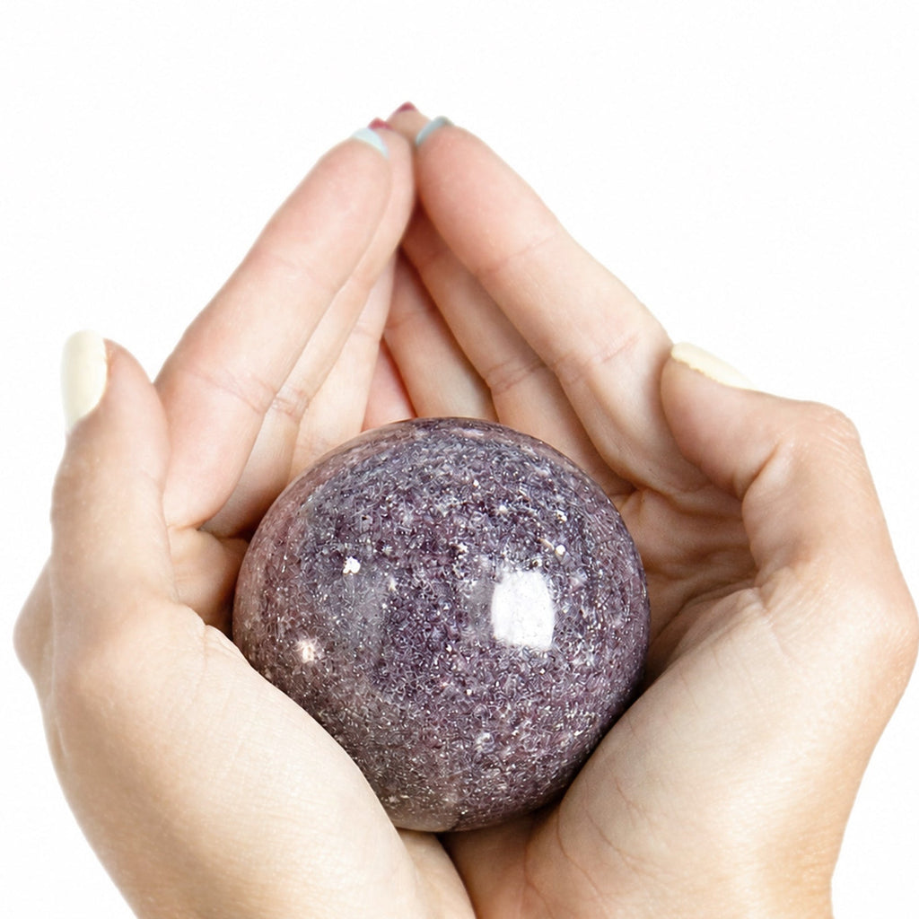 Lepidolite Sphere with Tripod - AAA Premium Quality