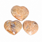 Peach Moonstone Heart - 1 of a Kind