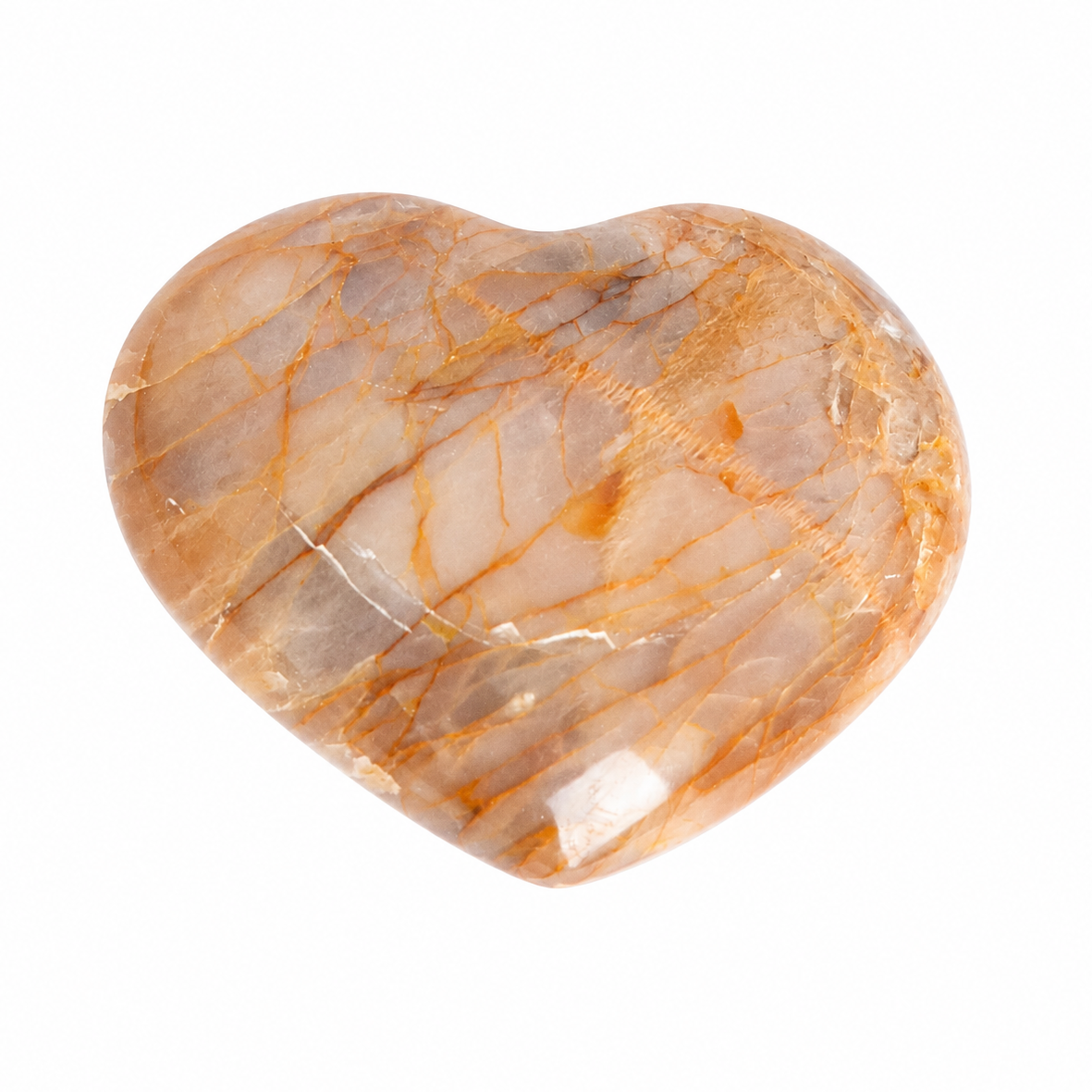 Peach Moonstone Heart - 1 of a Kind