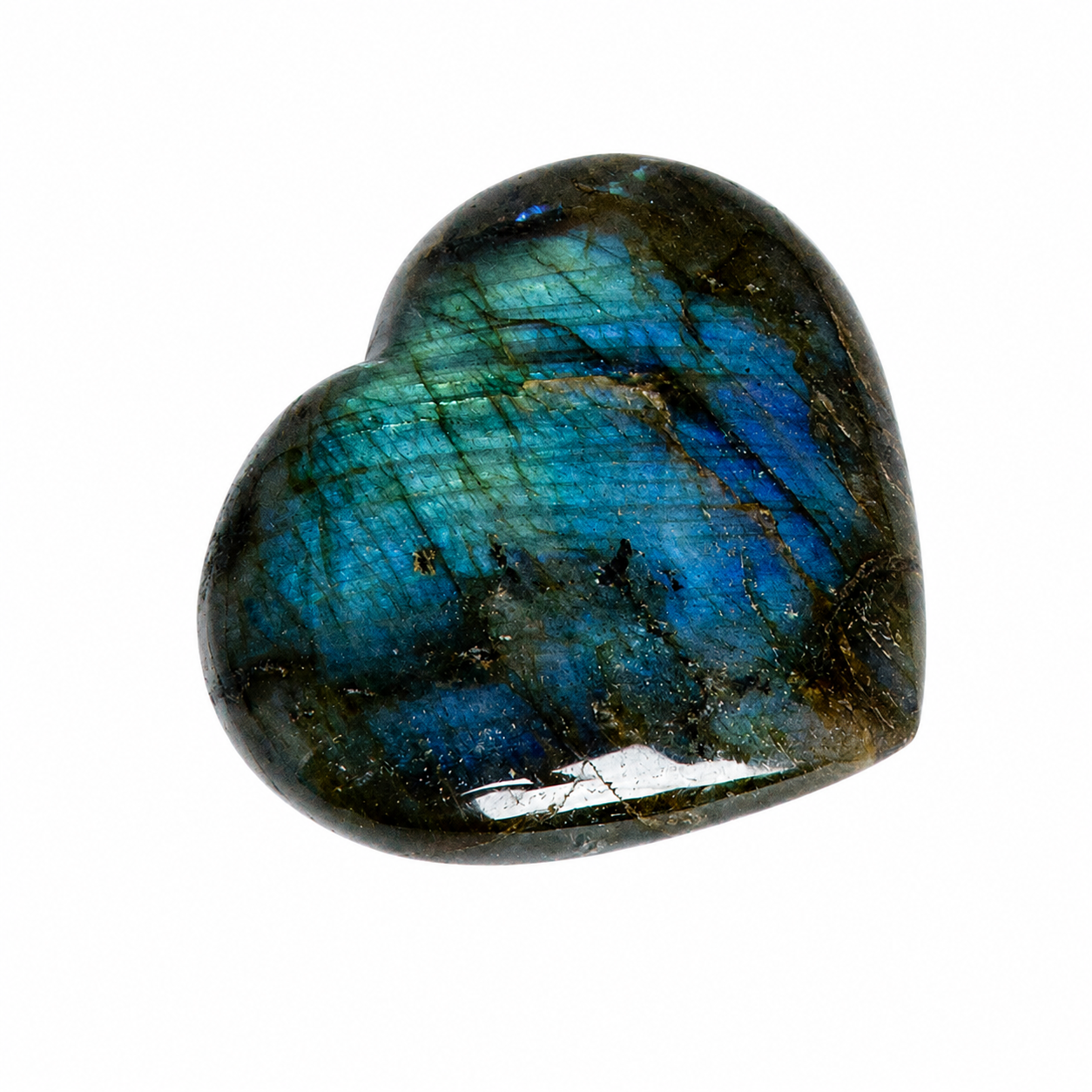 Labradorite Blue Flame Heart