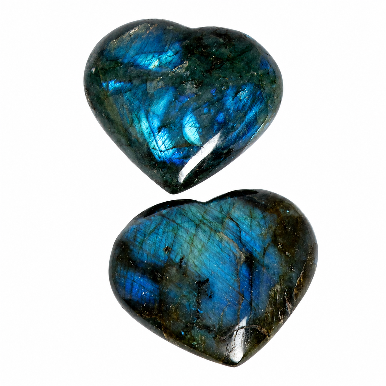 Labradorite Blue Flame Heart
