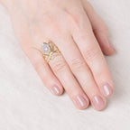 Lotus Gemstone Ring