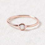 Rainbow Moonstone Silver, Gold or Rose Gold Ring