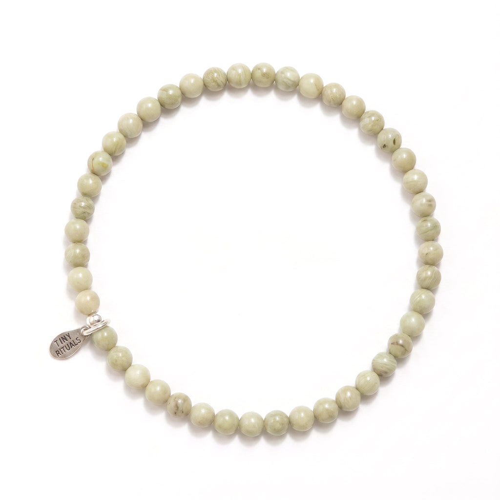 Rare Matcha Alashan Agate Energy Bracelet
