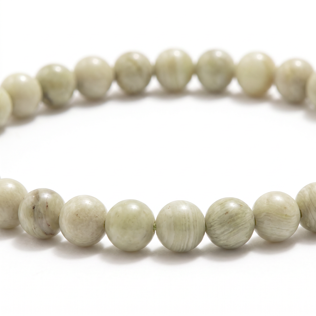 Rare Matcha Alashan Agate Energy Bracelet