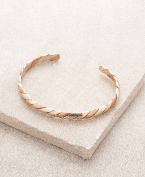 Fair Trade 3 Metal Twisted Bangle