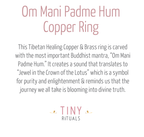 Om Mani Padme Hum Copper Ring