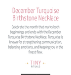 December Turquoise Birthstone Necklace