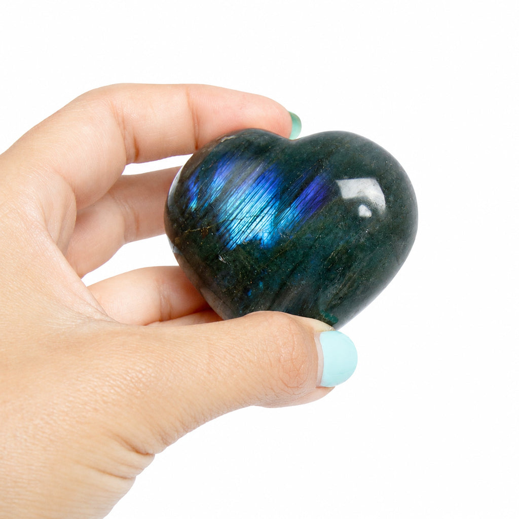 Labradorite Blue Flame Heart