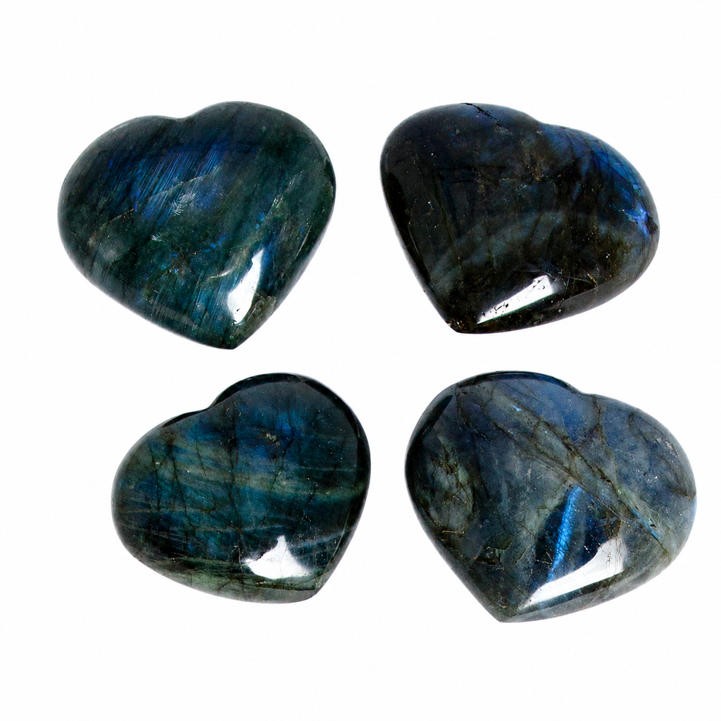 Labradorite Blue Flame Heart