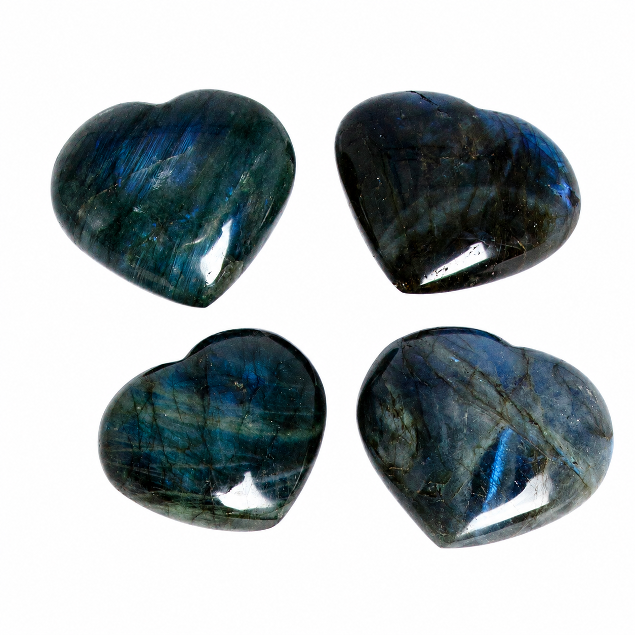 Labradorite Blue Flame Heart
