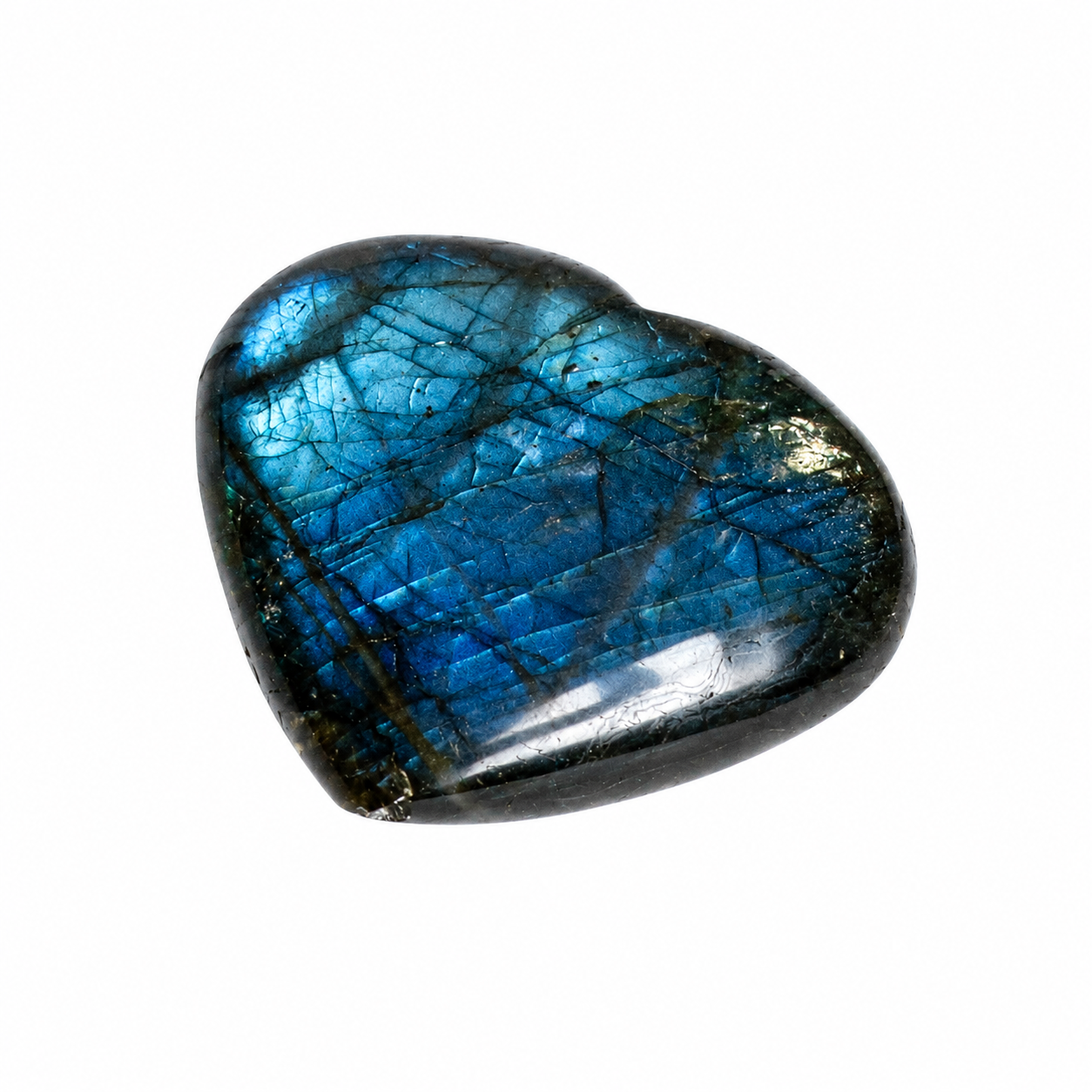 Labradorite Blue Flame Heart