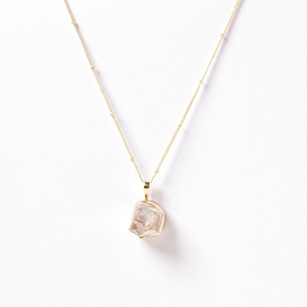 Clear Quartz Raw Crystal Necklace
