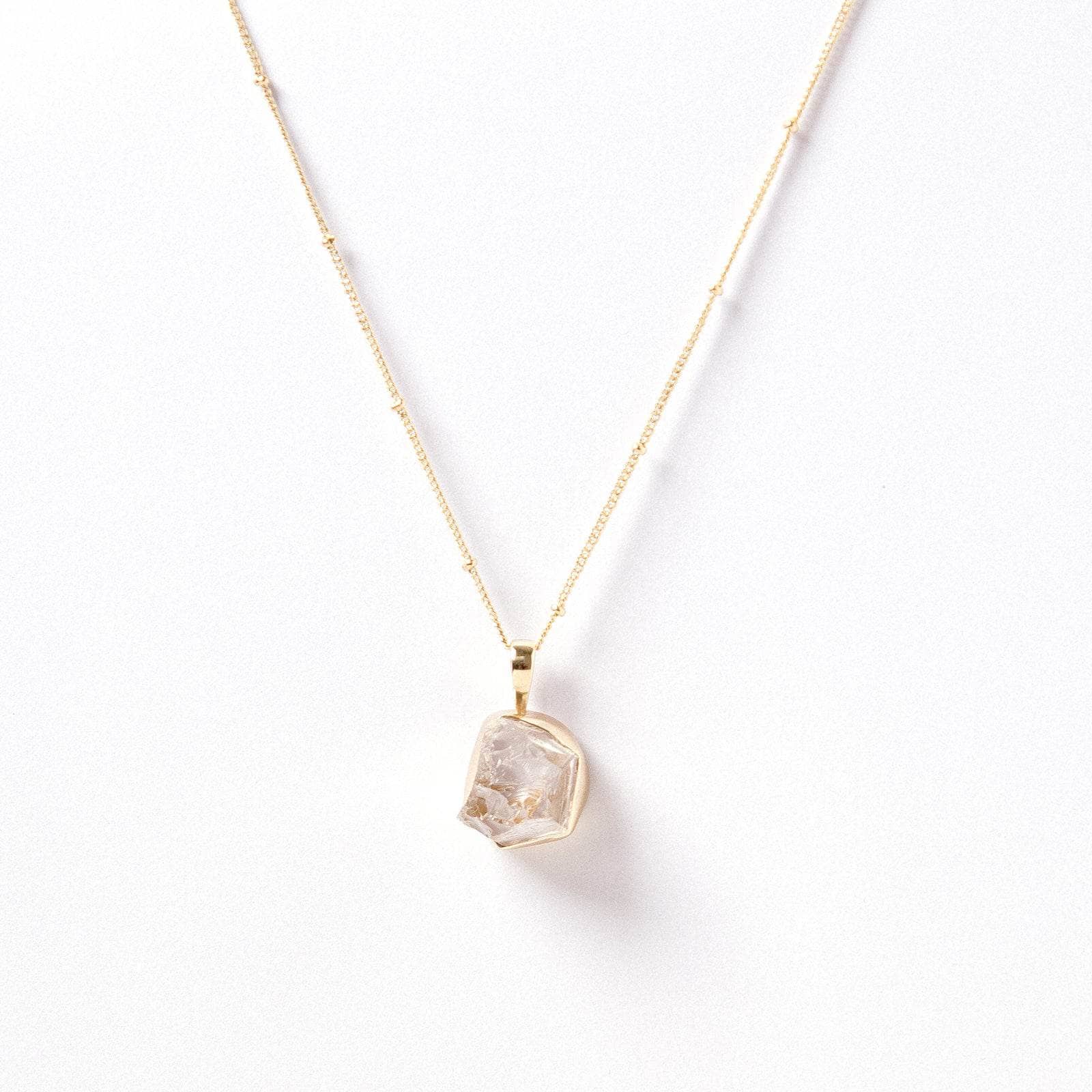 Clear Quartz Raw Crystal Necklace