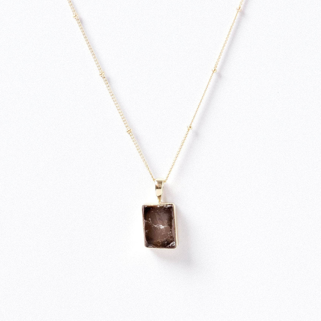 Smoky Quartz Raw Crystal Necklace
