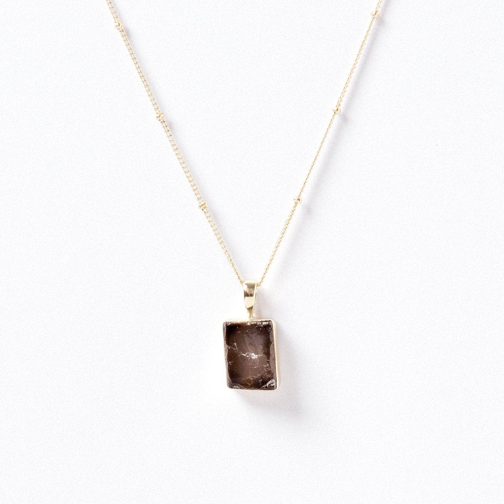 Smoky Quartz Raw Crystal Necklace