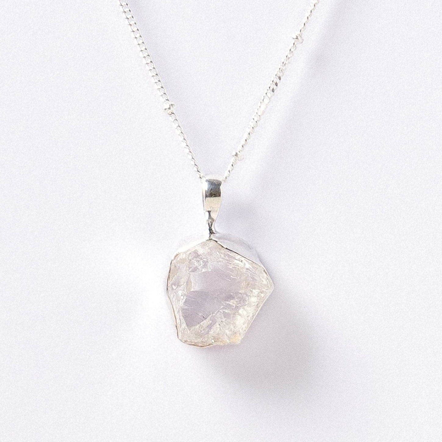 Clear Quartz Raw Crystal Necklace