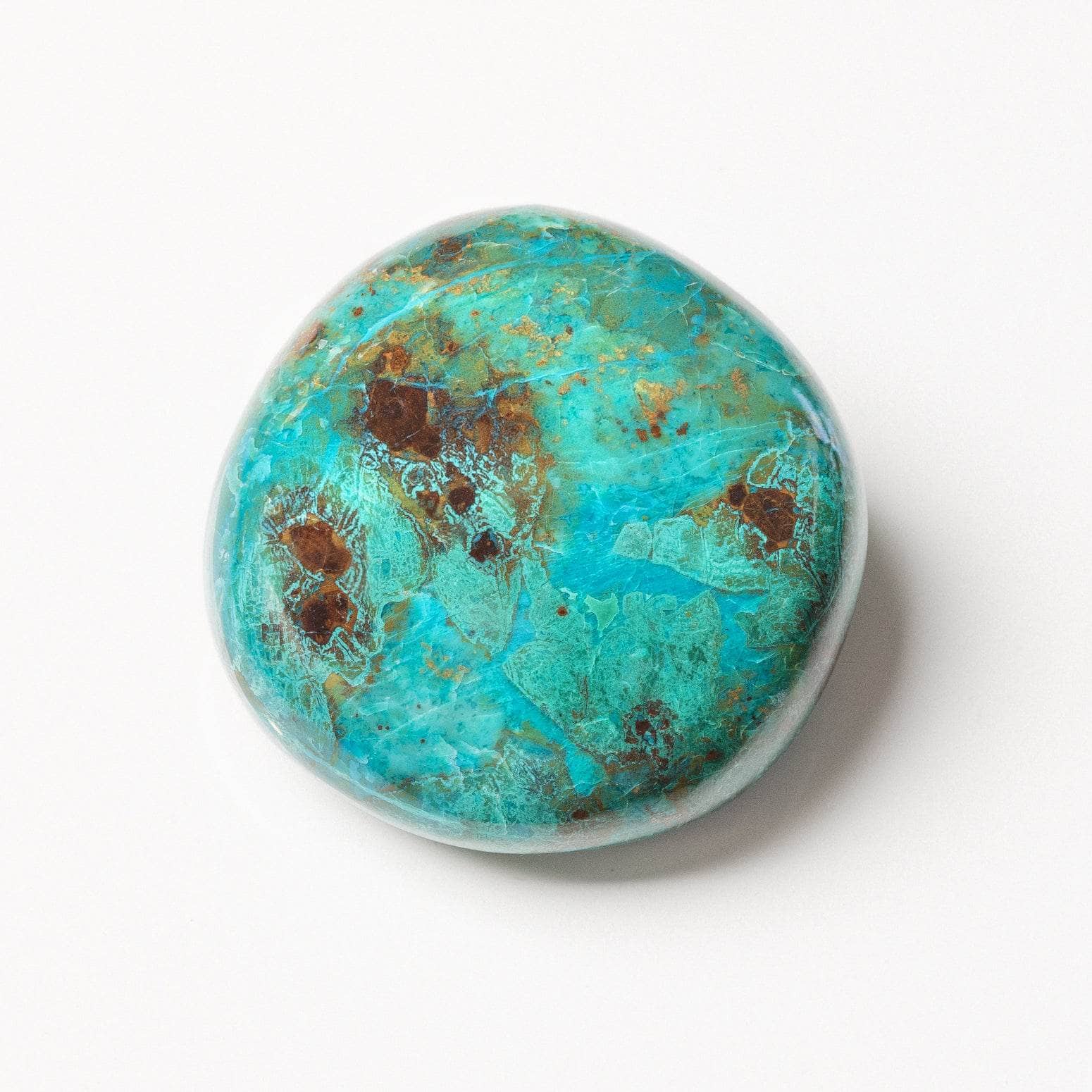 Peruvian Chrysocolla Palm Stone