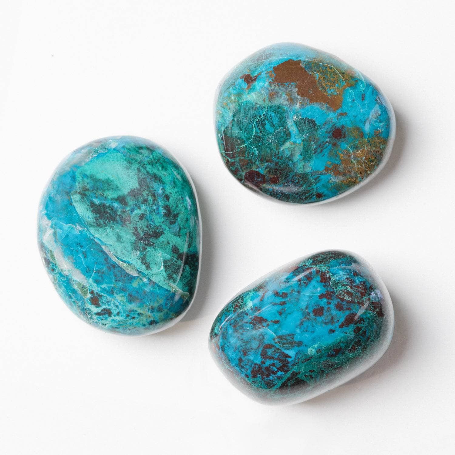 Peruvian Chrysocolla Palm Stone